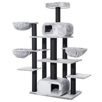 Katzen-Kratzbaum Todor [201 cm] von Nobby - mit vielen Liegeflächen - grau